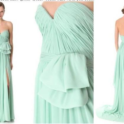 Custom Mint Long Prom Dresses, Brid..