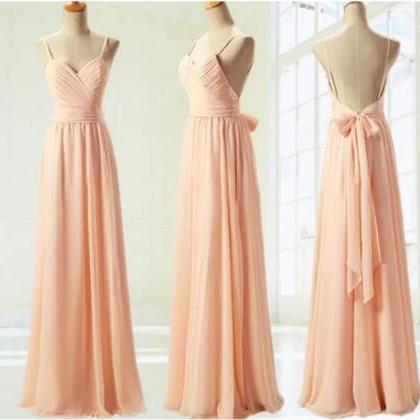 Prom Dress, Pink Prom Dress, Backle..
