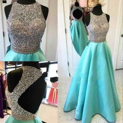 Sequin Backless Long Prom Dress 2016, Modest Ball Gown Prom Dress, Long ...
