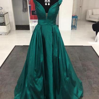 Emerald Green Evening Gowns, Elegan..