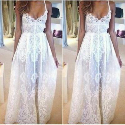 Free Custom Made A Line Long Lace Prom Dresses, Formal Dresses, A Line Lace Wedding Dresses, Dresses for Prom,Party Dresses,White Prom Dresses,Dress for Weddings&Events