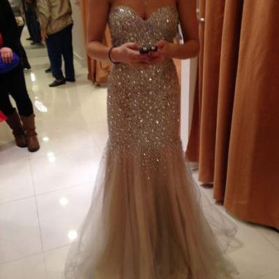 Fashionable Backless Floor Length Champagne Prom Dress, Long Dresses for Prom, Backless Prom Dresses, Formal Dresses, Graduation Dresses, Evening Dresses,Events,Dress for Prom,Prom Dresses 2015