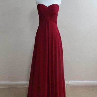 Simple and pretty Burgundy Prom Dresses 2015, High quality Prom Gown 2015, Bridesmaid Dresses, Evening Dresses, Formal Dresses