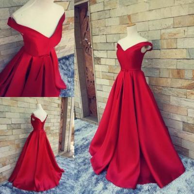 Charming Red Carpet Dress, Long Formal Dress, Red Prom Gowns With Belt Sexy V Neck Ball Gowns Open Back Lace Up Vintage Party Evening Gowns Real Photos