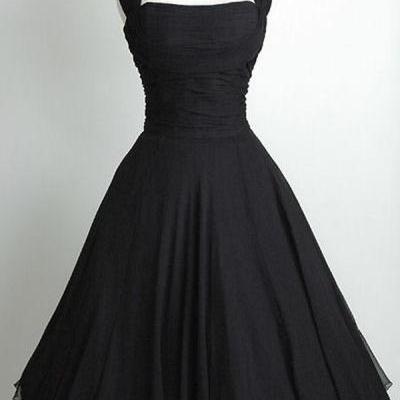 Retro Dress Black, Vintage Prom Dress, 2016 Homecoming Dress, Vintage Homecoming Dress, Vintage 1950s Dress, Short Prom Dress