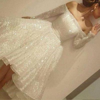 Charming Short Prom Dress, Sparkly Homecoming Dresses, Homecoming Dresses Sparkly, Ivory Homecoming Dress, Woman Evening Dress, Short Dress