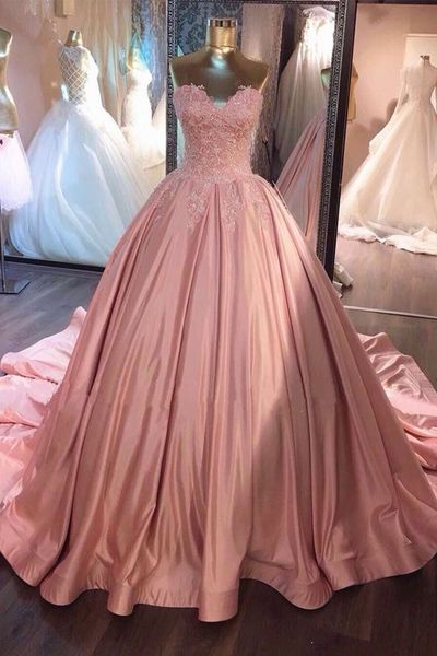 pink blush formal dress