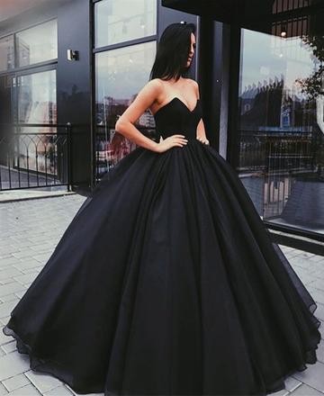 Beautiful Black Wedding Dress Custom Made High Quality Beautiful Black Wedding Dress Custom Made High Quality Dresses Strapless Bodice Corset Organza Ball Gowns
