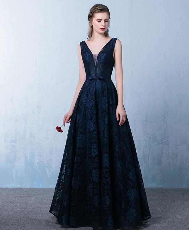 dark blue dresses for prom