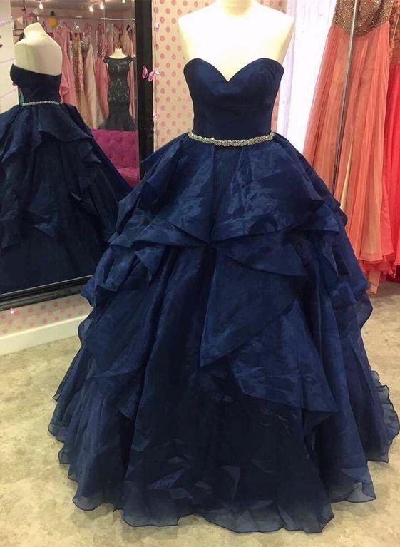 navy blue sweet sixteen dresses