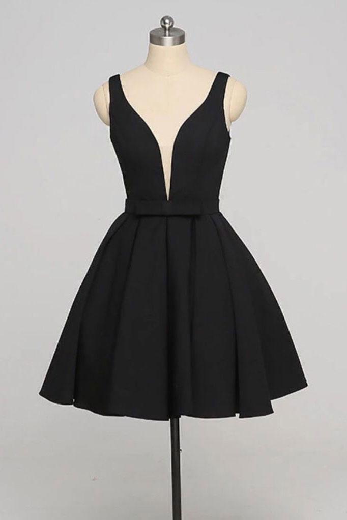 simple black party dress