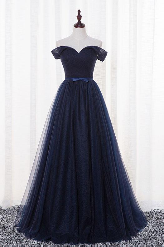 dark blue simple dress