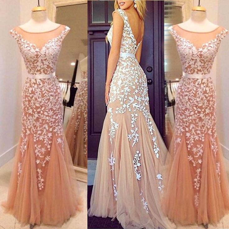 tan evening gowns