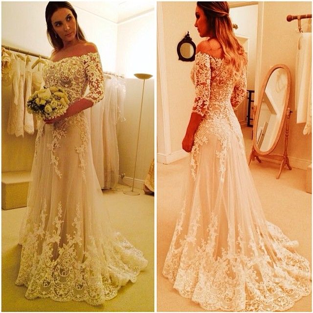 Wanda Borges Bridal Wedding Dresses Vestido De Noiva Com Manga