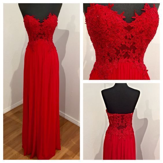 Red Cross Back Prom Dress