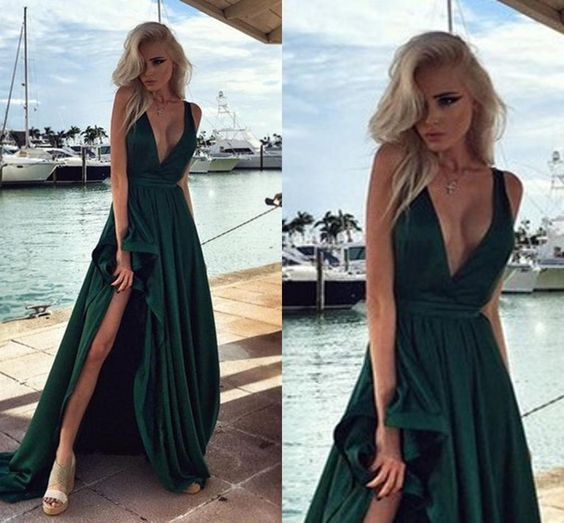 simple silk prom dress