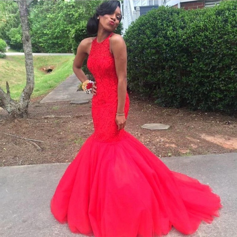 Vintage Mermaid Prom Dresses, Sexy Long Prom Dress, Red Prom Gown 2016, Keyhole Back Women Evening Gowns, Formal Party Dresses, Senior Prom Dress