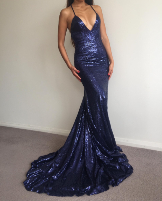 sparkly blue prom dress