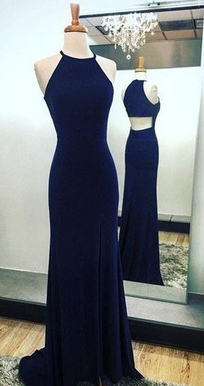 Dark Blue Sexy Evening Dresses