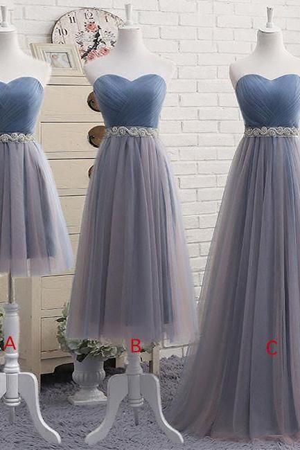 Cute Sweetheart Neck Tulle Prom Dress, Cheap Prom Dresses, Long Prom Dresses, Elegant Evening Dress, Tulle Bridesmaid Dress
