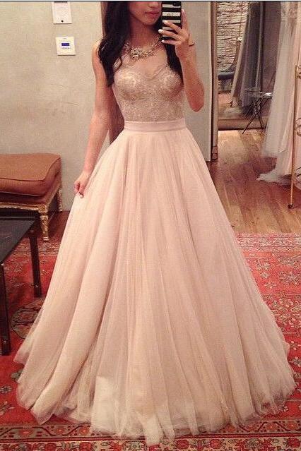 Charming Prom Dress,Spaghetti Straps Prom Dress,A-Line Prom Dress,Noble Prom Dress,Tulle Prom Dress