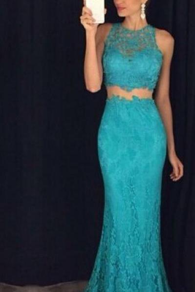 Charming Appliques Lace Prom Dress,2 Piece Prom Dress, Long Fitted Prom Dress 2016 ,Prom Dress,Prom Dress for Juniors, Pageant Dress,Evening Dress,Formal Dress,Long Party Dress