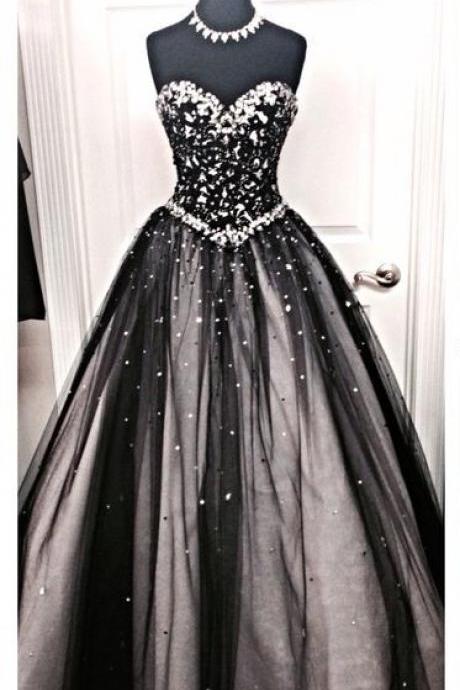 Back Up Lace Long Ball Gowns Prom Dresses,Modest Evening Dresses, Sweetheart Party Prom Dresses,Formal Prom Gowns