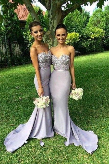 Maid Of Honor Dresses Bridesmaid Luulla 2016 Silver Grey Long Bridesmaid Dresses A Line Lique Wedding Party Gowns