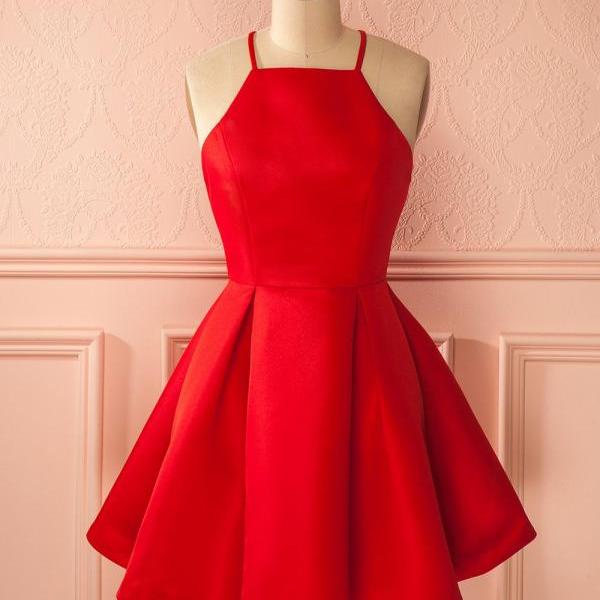 Cute Short Red Prom Dresses,A Line ...
