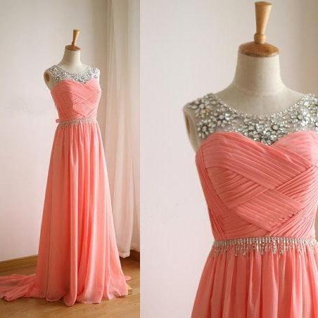 peach formal dresses