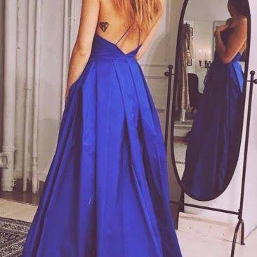 Royal Blue Prom Dress,ball..