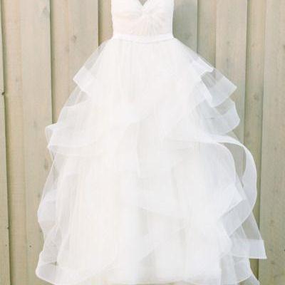 Charming Ivory Puffy Wedding Dress, Sweetheart Wedding Dresses, Ball ...
