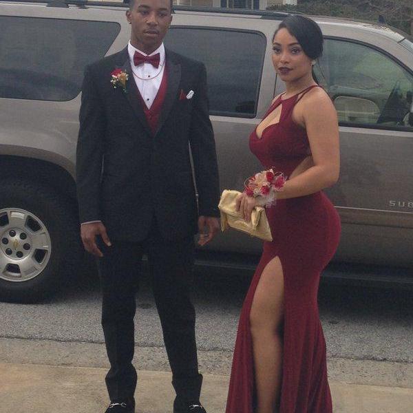burgundy prom outfits