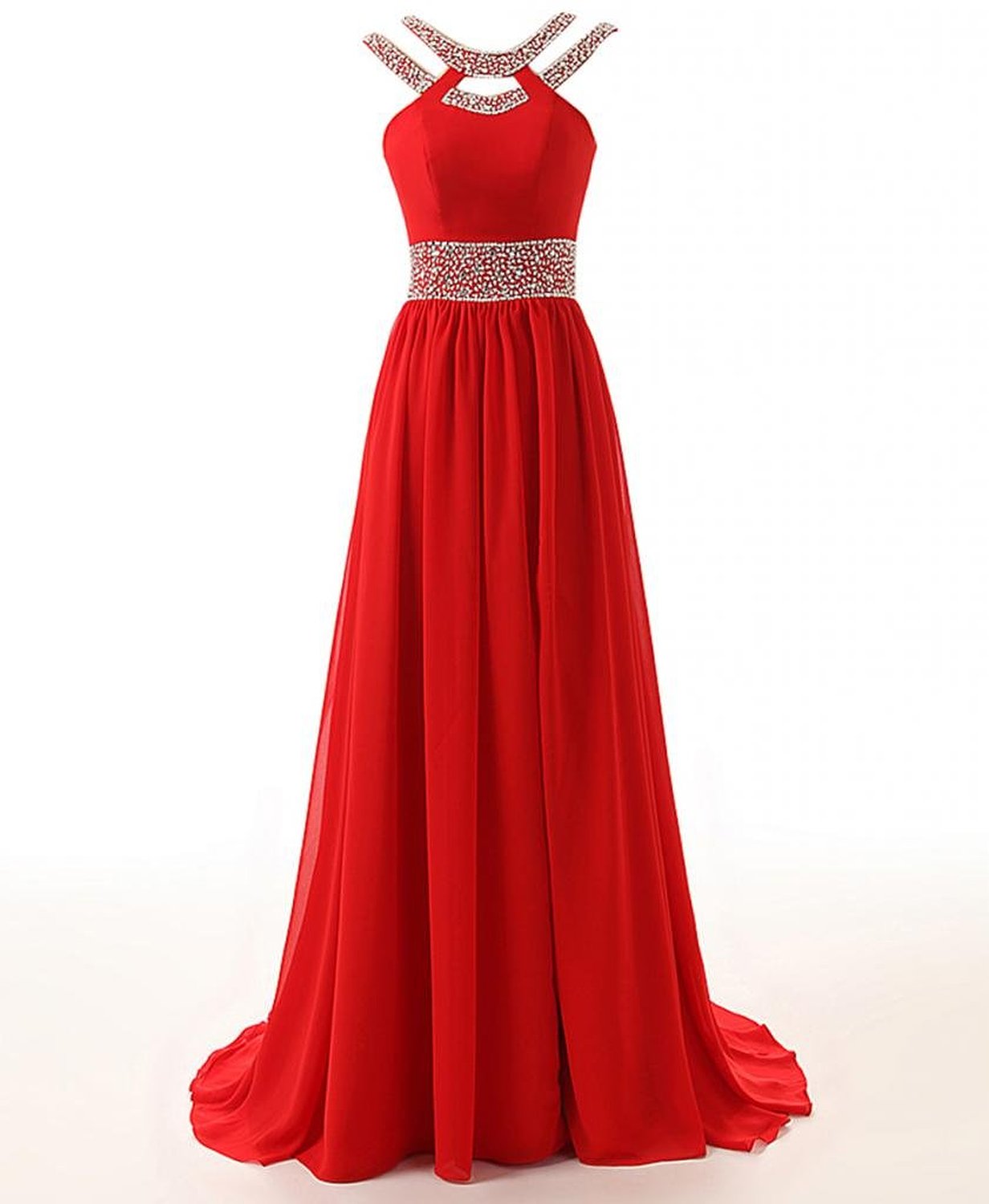 Red Prom Dress,Red Evening Dress, Long Prom Dress, Keyhole Prom Dress ...