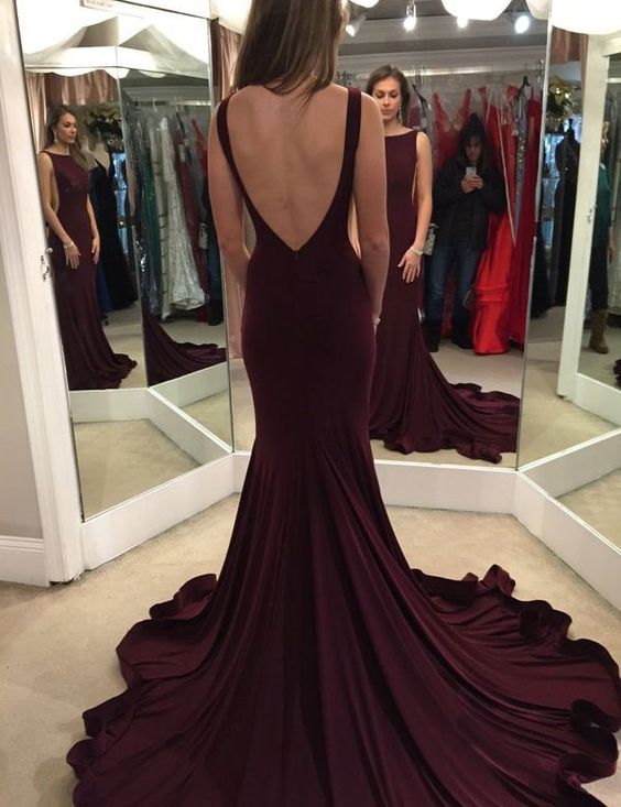 maroon and black gown